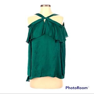 Libby Edelman Women Sleeveless Blouse Green Size XS